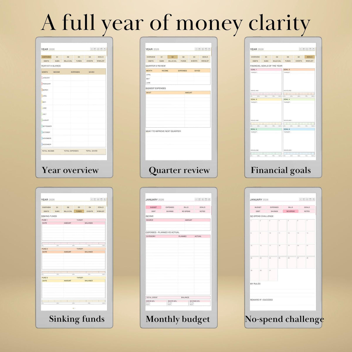 All reMarkable Devices — Budget Planner Creator, monthly budgets, savings & debt snowball