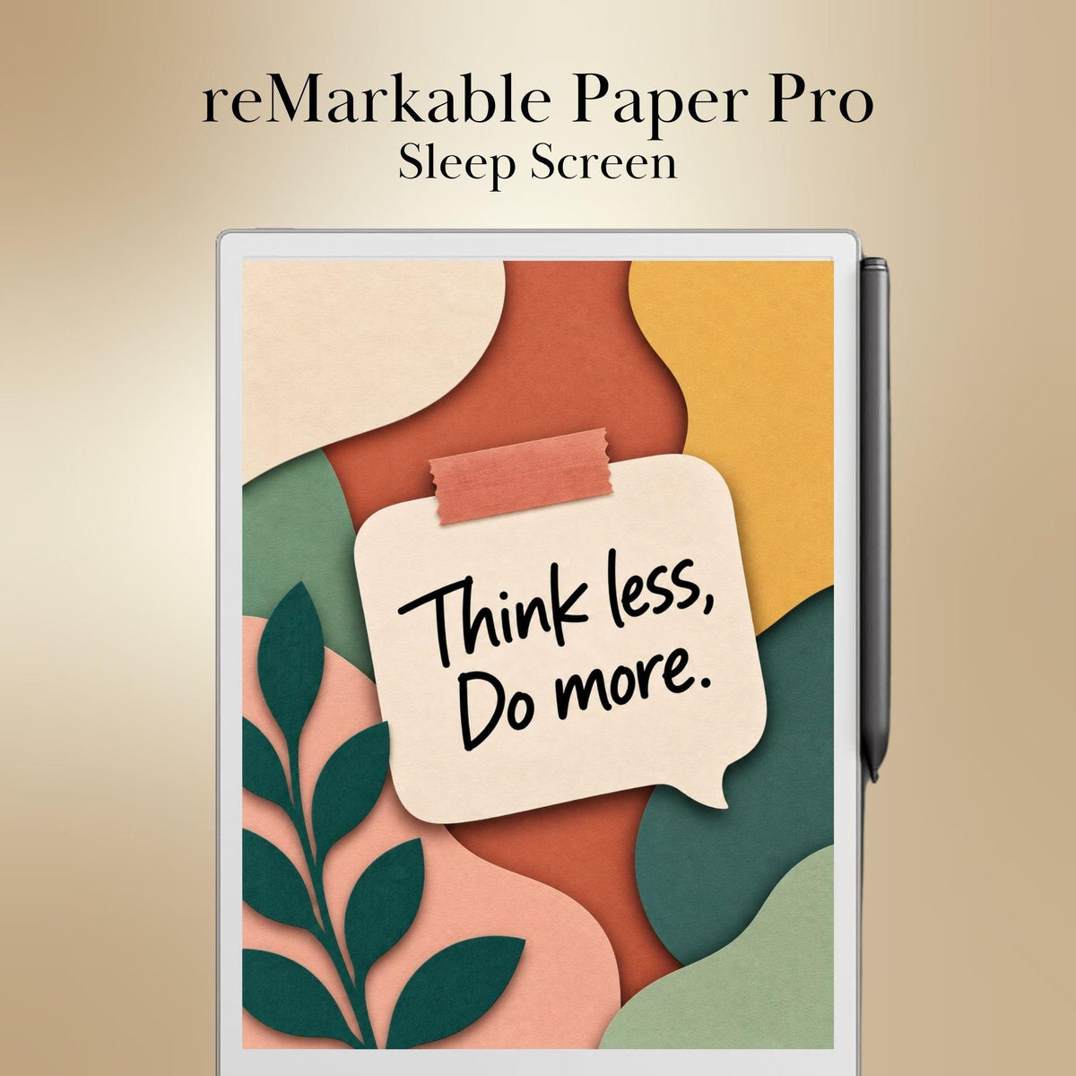 reMarkable Paper Pro & 2 — Funny Productivity Sleep Screens, papercut sticky notes