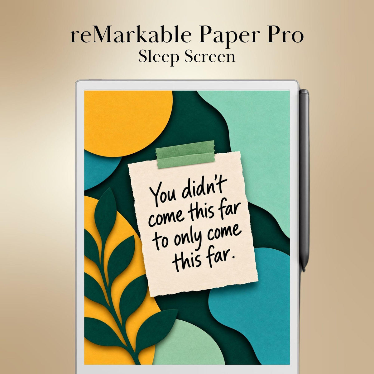 reMarkable Paper Pro & 2 — Gentle Affirmation Sleep Screens, papercut sticky notes