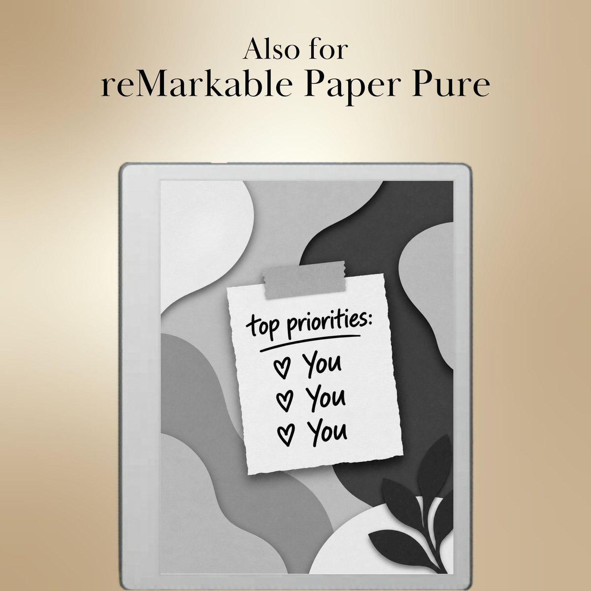reMarkable Paper Pro & 2 — Gentle Affirmation Sleep Screens, papercut sticky notes