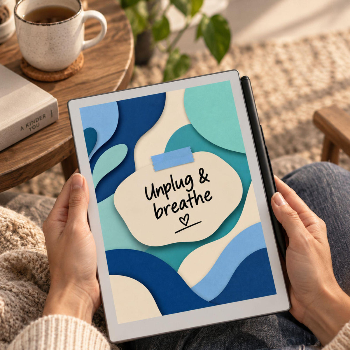 reMarkable Paper Pro & 2 — Gentle Affirmation Sleep Screens, papercut sticky notes