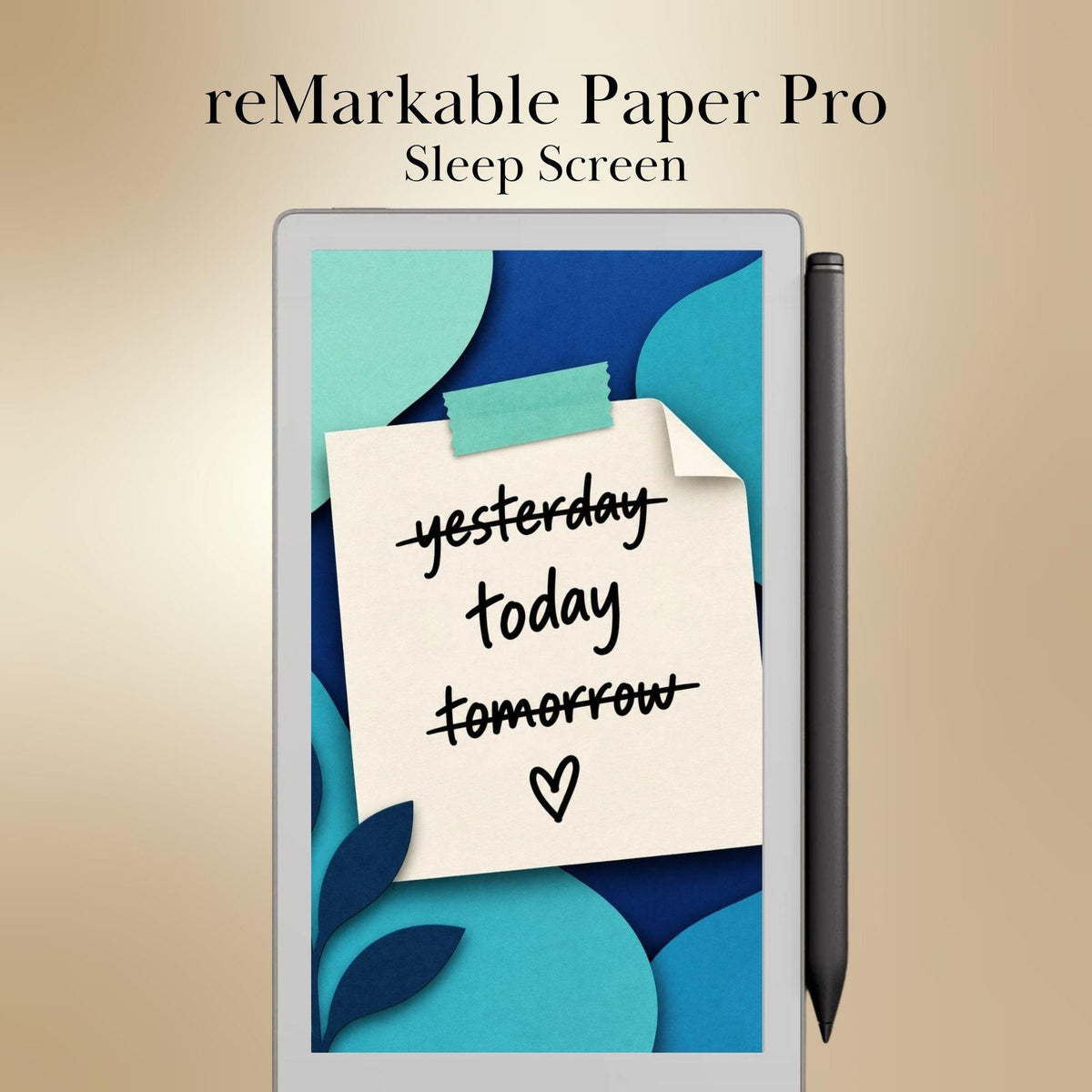 reMarkable Paper Pro Move — Funny Productivity Sleep Screens, papercut sticky notes