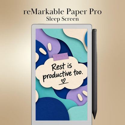 reMarkable Paper Pro Move — Funny Productivity Sleep Screens, papercut sticky notes