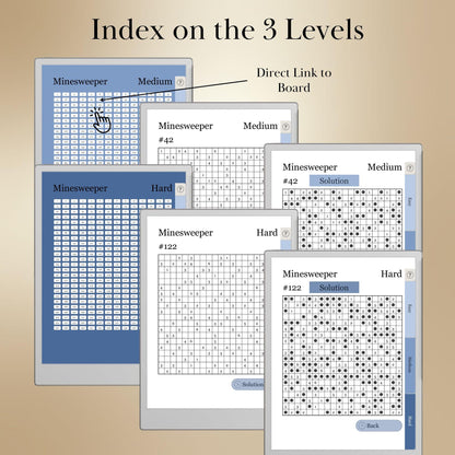 reMarkable Paper Pro — Minesweeper Puzzle Book, 1000+ brain games