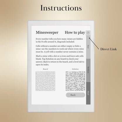 Supernote A5X A6X — Minesweeper Puzzle Book, 1000+ brain games