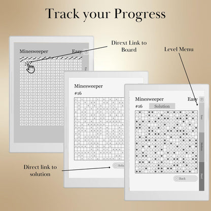 Supernote A5X A6X — Minesweeper Puzzle Book, 1000+ brain games