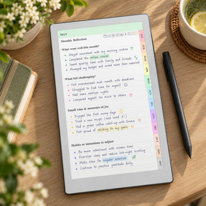 All reMarkable Devices — Wellness & Gratitude Journal Creator, mood tracker & year in pixels