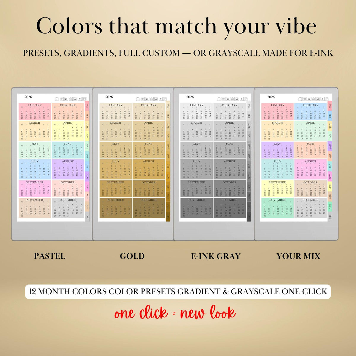 All reMarkable Devices — Wellness & Gratitude Journal Creator, mood tracker & year in pixels