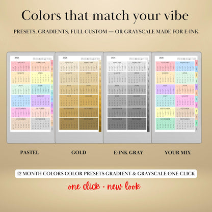 All reMarkable Devices — Wellness & Gratitude Journal Creator, mood tracker & year in pixels