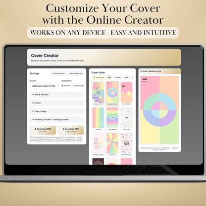 All reMarkable Devices — Notebook Cover Creator, build your own covers