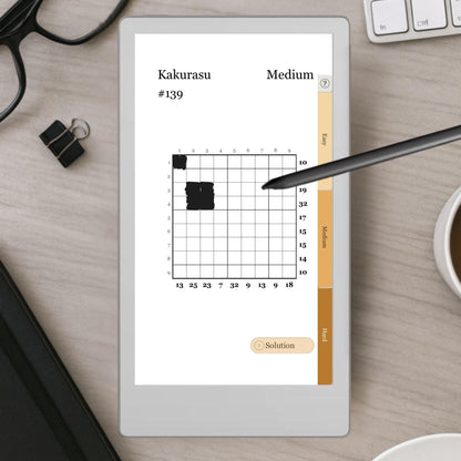 reMarkable Paper Pro Move — Kakurasu Puzzle Book, 600 brain games