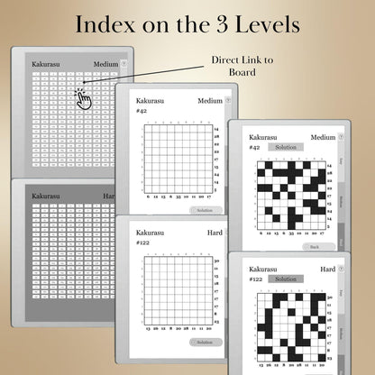 reMarkable Paper Pure & 2 — Kakurasu Puzzle Book, 600 brain games