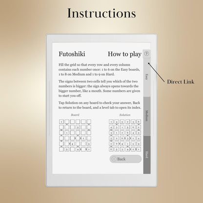 Supernote A5X A6X — Futoshiki Puzzle Book, 1200 brain games