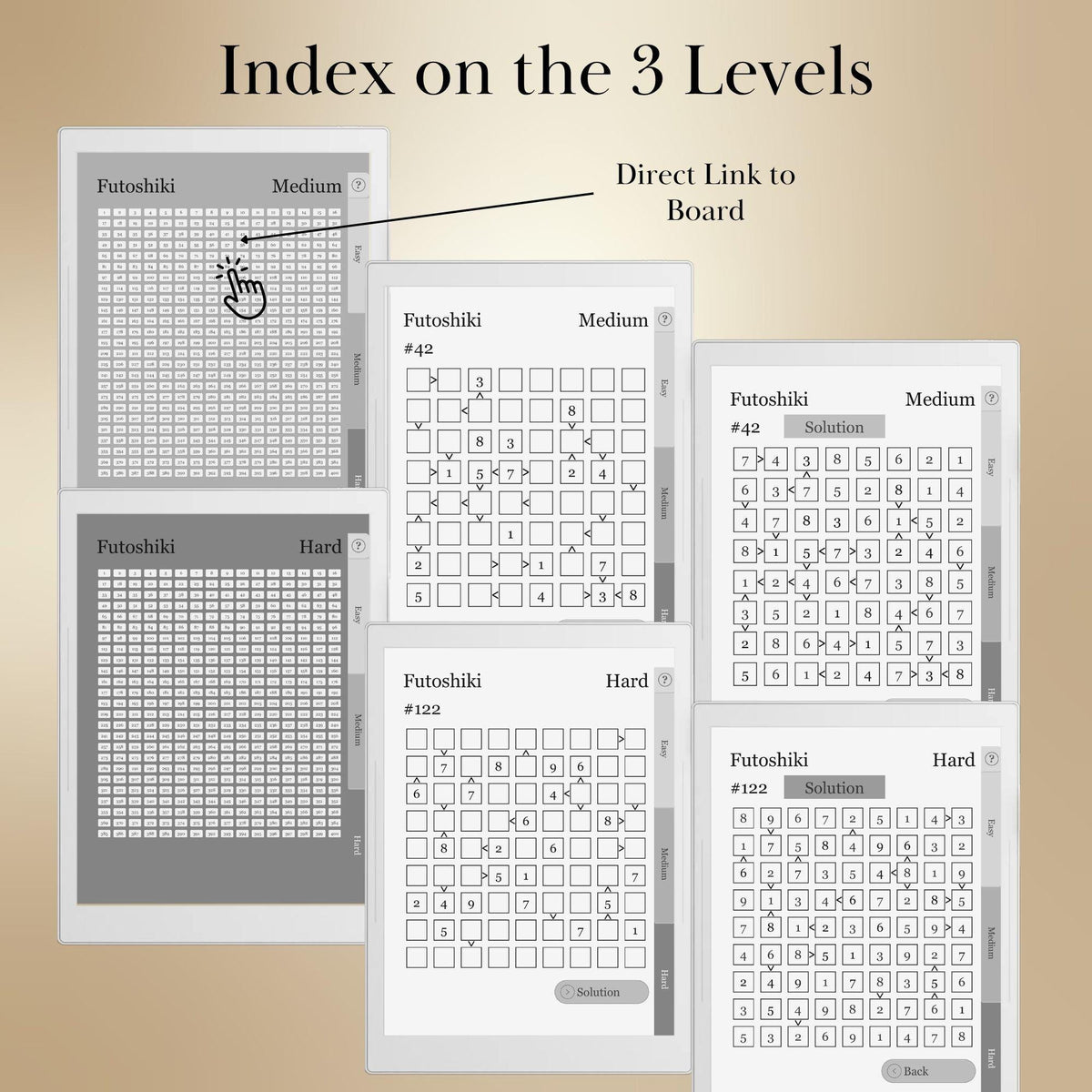 Supernote A5X A6X — Futoshiki Puzzle Book, 1200 brain games