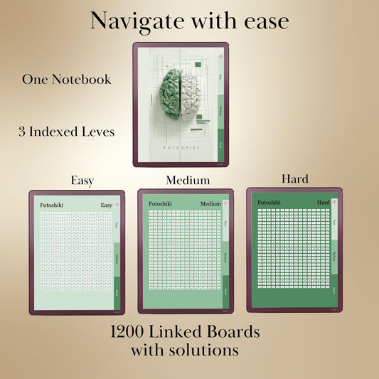 Kindle Scribe — Futoshiki Puzzle Book, 1200 brain games