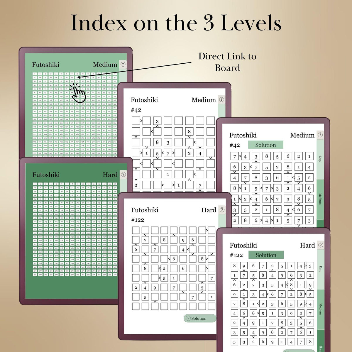 Kindle Scribe — Futoshiki Puzzle Book, 1200 brain games