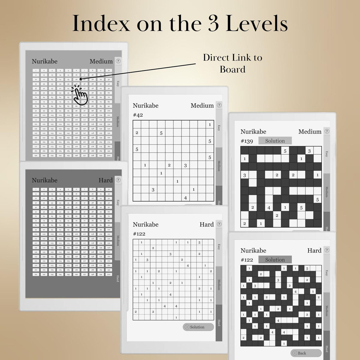 Supernote A5X A6X — Nurikabe Puzzle Book, 600 brain games