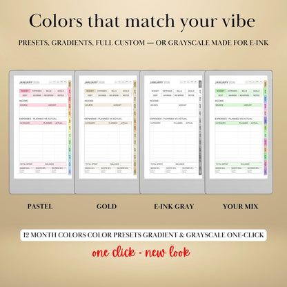 All reMarkable Devices — Budget Planner Creator, monthly budgets, savings & debt snowball