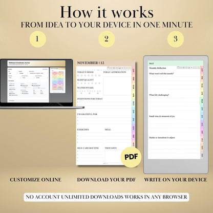 All reMarkable Devices — Wellness & Gratitude Journal Creator, mood tracker & year in pixels