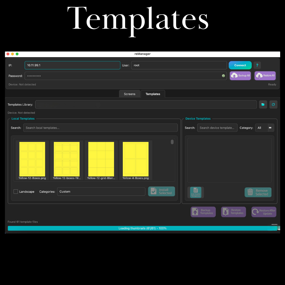 How to import reMarkable Templates